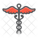 پیش‌نمایش فایل caduceus-15 از پک پزشکی و درمان، آیکن‌های دورخط پُر