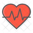 پیش‌نمایش فایل heartbeat-161 از پک پزشکی و درمان، آیکن‌های دورخط پُر