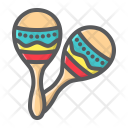 پیش‌نمایش فایل maracas-20 از پک سازها موسیقی، آیکن‌های دورخط پُر