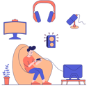 پیش‌نمایش فایل boy-uses-game-accessories-to-play-game-11855354 از پک گیمینگ