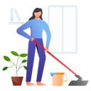 پیش‌نمایش فایل girl-cleaning-house-11888188 از پک روال روزانه