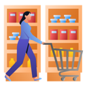 پیش‌نمایش فایل girl-doing-shopping-at-superstore-11888218 از پک روال روزانه