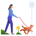 پیش‌نمایش فایل girl-walk-with-dog-11888230 از پک روال روزانه