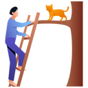 پیش‌نمایش فایل man-helping-cat-on-tree-11888203 از پک روال روزانه