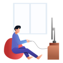 پیش‌نمایش فایل man-playing-game-11888213 از پک روال روزانه