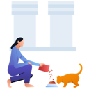 پیش‌نمایش فایل woman-feeding-cat-11888198 از پک روال روزانه