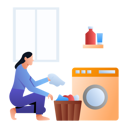 پیش‌نمایش فایل woman-washing-clothes-in-washing-machine-11888232 از پک روال روزانه
