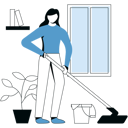 پیش‌نمایش فایل girl-cleaning-house-11888287 از پک روال روزانه