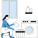 پیش‌نمایش فایل woman-washing-clothes-in-washing-machine-11888331 از پک روال روزانه