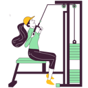 پیش‌نمایش فایل girl-doing-chest-workout-in-gym-11907225 از پک باشگاه