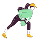 پیش‌نمایش فایل girl-doing-exercise-using-kettlebell-11907224 از پک باشگاه