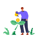 پیش‌نمایش فایل man-watering-dollar-plant-11922914 از پک فعالیت‌های کسب‌وکار