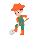 پیش‌نمایش فایل boy-holding-hoe-12138689 از پک فعالیت‌های خانوادگی