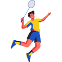 پیش‌نمایش فایل badminton-player-performs-smash-movement-12202424 از پک شات های اکشن ورزشی