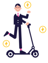 پیش‌نمایش فایل businessman-on-e-scooter-going-to-work-3075649 از پک کسب و کار