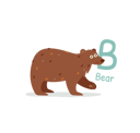 پیش‌نمایش فایل bear-3137574 از پک الفبای حیوانات