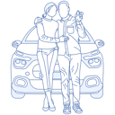پیش‌نمایش فایل couple-with-new-car-4919163 از پک روال روزانه