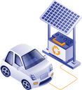 پیش‌نمایش فایل charging-electric-car-with-solar-panels-10420236 از پک آموزش کسب‌وکار و فناوری