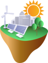 پیش‌نمایش فایل eco-green-city-buildings-taking-electrical-energy-from-nature-10410181 از پک فناوری کسب‌وکار