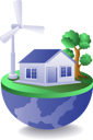 پیش‌نمایش فایل home-windmill-eco-green-10410199 از پک آموزش کسب‌وکار و فناوری