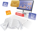 پیش‌نمایش فایل online-education-10461154 از پک فناوری کسب‌وکار