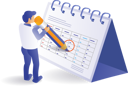 پیش‌نمایش فایل man-marking-calendar-10461357 از پک فناوری کسب‌وکار