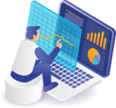 پیش‌نمایش فایل man-is-analyzing-business-data-10468312 از پک مفهوم آموزش، کسب‌وکار و فناوری