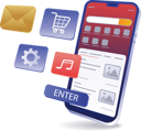 پیش‌نمایش فایل smartphone-applications-10468421 از پک مفهوم آموزش، کسب‌وکار و فناوری