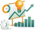 پیش‌نمایش فایل business-graph-with-idea-bulb-representing-growthnd-innovation-12272582 از پک فناوری و کسب‌وکار