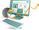 پیش‌نمایش فایل a-computer-monitor-displaying-a-pie-chart-next-to-a-keyboard-12272275 از پک فناوری کسب‌وکار