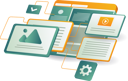 پیش‌نمایش فایل a-computer-screen-displaying-a-web-page-with-various-items-around-it-12272315 از پک فناوری کسب‌وکار