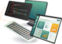 پیش‌نمایش فایل a-computer-tablet-and-keyboard-with-programming-code-on-the-screen-12272312 از پک فناوری کسب‌وکار