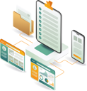پیش‌نمایش فایل a-document-checklist-displayed-on-a-phone-and-tablet-screen-12272321 از پک فناوری کسب‌وکار