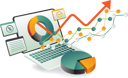 پیش‌نمایش فایل a-laptop-displaying-a-colorful-pie-chart-and-various-graphs-on-the-screen-12272335 از پک فناوری کسب‌وکار