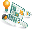 پیش‌نمایش فایل a-laptop-symbolizing-creativity-and-data-analysis-12272338 از پک فناوری کسب‌وکار