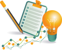 پیش‌نمایش فایل a-light-bulb-next-to-a-clipboard-with-a-checklist-symbolizing-ideas-and-organization-12272353 از پک کسب‌وکار و فناوری