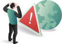 پیش‌نمایش فایل a-man-examines-a-globe-featuring-a-warning-sign-emphasizing-the-importance-of-global-issues-12272355 از پک کسب‌وکار و فناوری