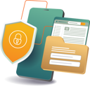پیش‌نمایش فایل a-mobile-phone-placed-next-to-a-document-and-a-shield-12272372 از پک کسب‌وکار و فناوری