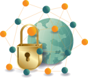 پیش‌نمایش فایل a-padlock-connecting-the-world-symbolizing-global-connectivity-and-security-12272461 از پک کسب‌وکار و فناوری