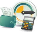 پیش‌نمایش فایل a-wallet-with-a-calculator-and-cash-on-a-money-calculator-12272500 از پک کسب‌وکار و فناوری