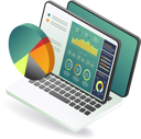 پیش‌نمایش فایل pie-chart-on-laptop-screen-explaining-statistical-information-12273615 از پک کسب‌وکار فناوری