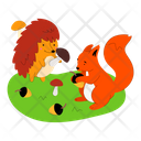 پیش‌نمایش فایل hedgehog-and-squirrel-4380531 از پک حیوانات ۱