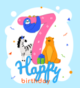 پیش‌نمایش فایل 7th-birthday-greeting-card-4657092 از پک تولد