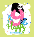 پیش‌نمایش فایل 9th-birthday-greeting-card-4657094 از پک تولد