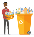 پیش‌نمایش فایل boy-throwing-plastic-waste-for-recycling-4693020 از پک بازیافت
