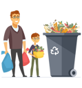 پیش‌نمایش فایل family-throwing-biodegradable-waste-in-recycle-bin-4693021 از پک بازیافت