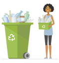 پیش‌نمایش فایل girl-throwing-glass-waste-for-recycling-4693019 از پک بازیافت