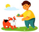 پیش‌نمایش فایل boy-playing-with-a-dog-4798611 از پک بچه‌ها / کودکانه