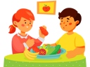 پیش‌نمایش فایل children-eating-fruit-and-vegetables-4798595 از پک بچه‌ها / کودکانه