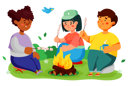 پیش‌نمایش فایل children-roasting-marshmallows-over-campfire-4798609 از پک بچه‌ها / کودکانه